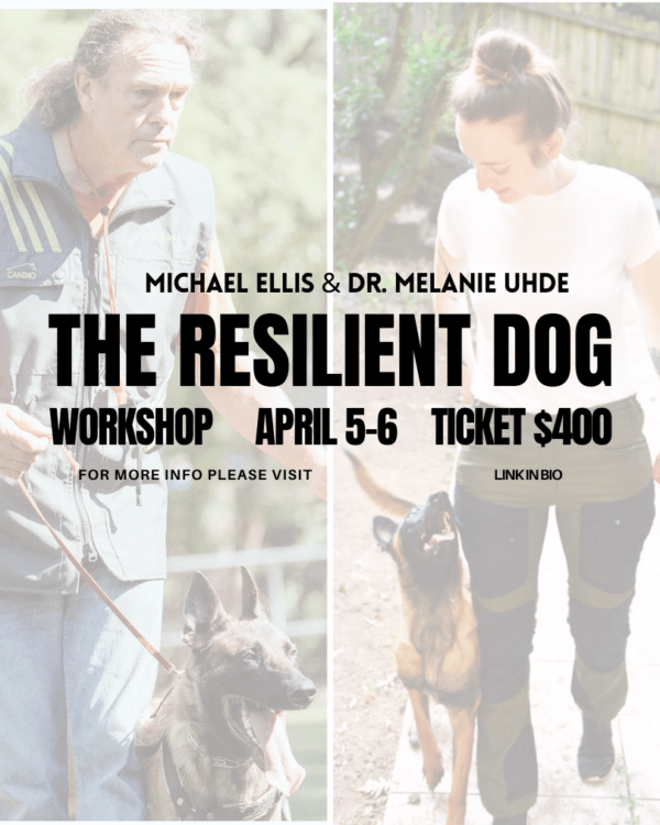 "The Resilient Dog" Workshop with Dr. Melanie Uhde & Michael Ellis April 5-6, 2025